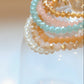 Pastel Personalized Crystal Stack Bracelets