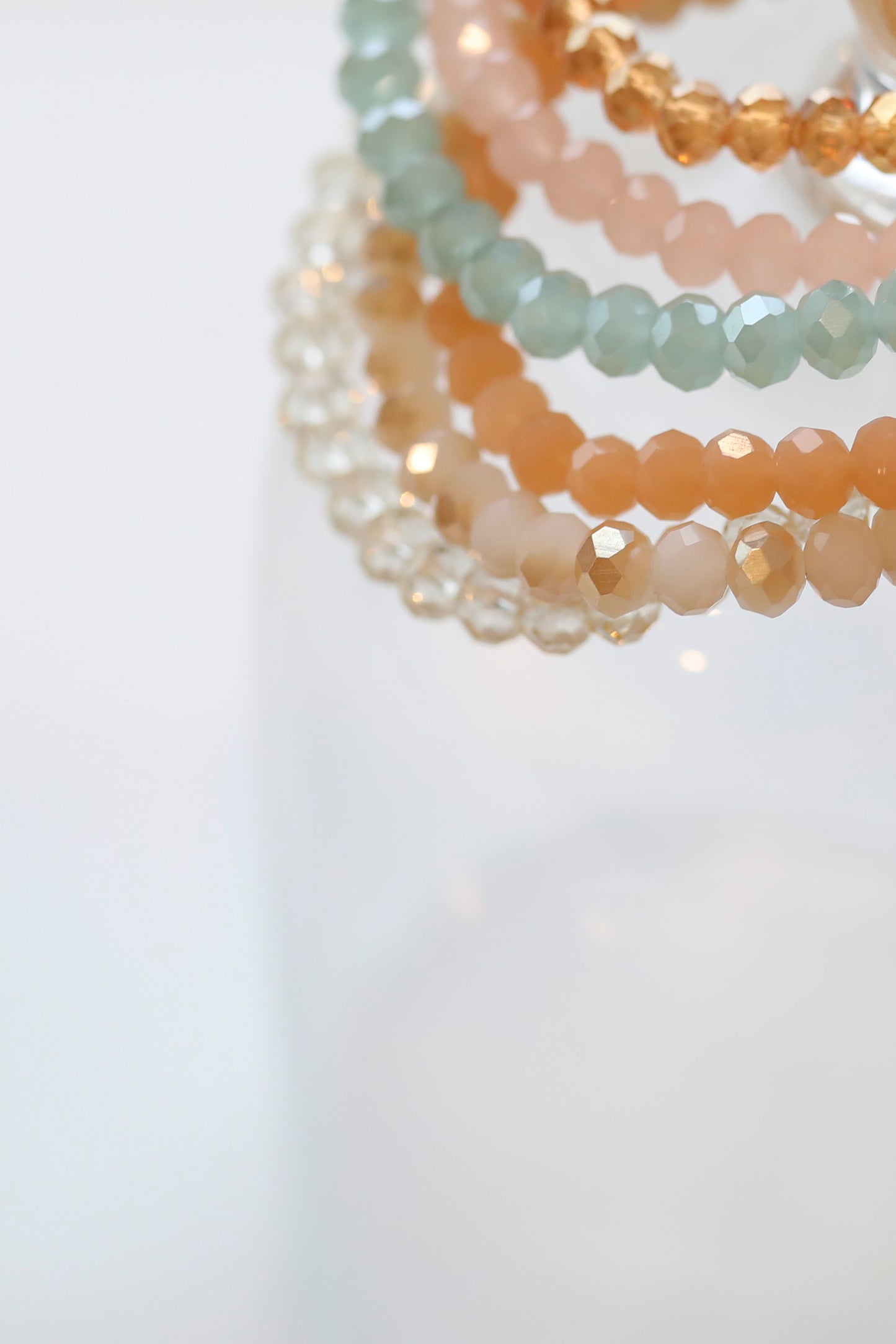 Pastel Personalized Crystal Stack Bracelets