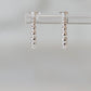 Mini Beaded Hoops in Silver