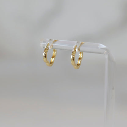 Clover Huggie hoops
