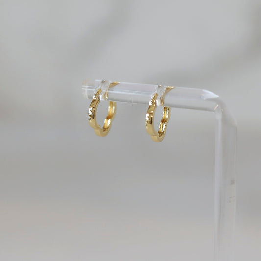 Clover Huggie hoops
