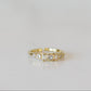 Thin Gold Stacking Ring - Baguette