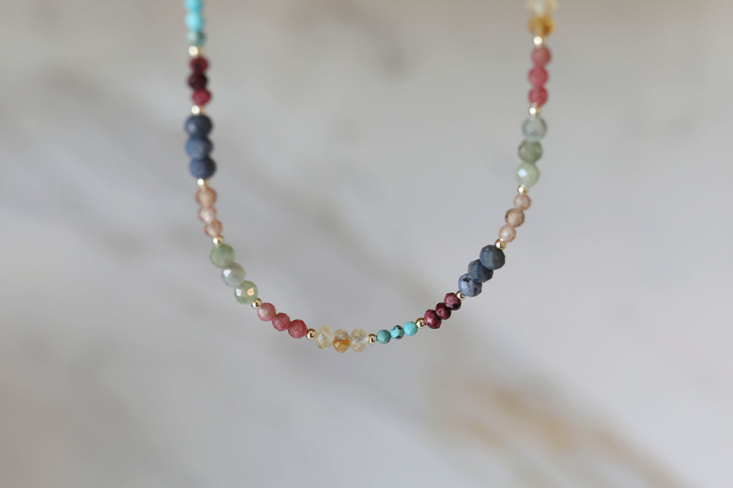 Mini Mixed Gemstone Necklace