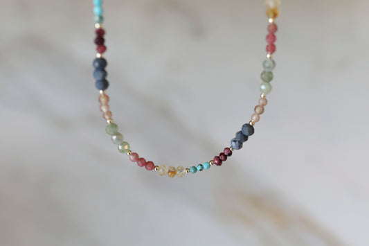 Mini Mixed Gemstone Necklace