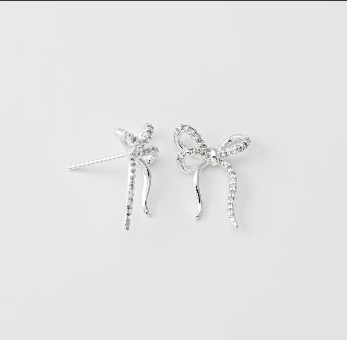 Thin CZ Bow Studs