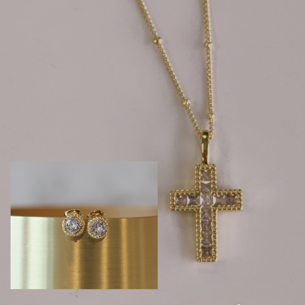 Diamond Cross Necklace Bundle