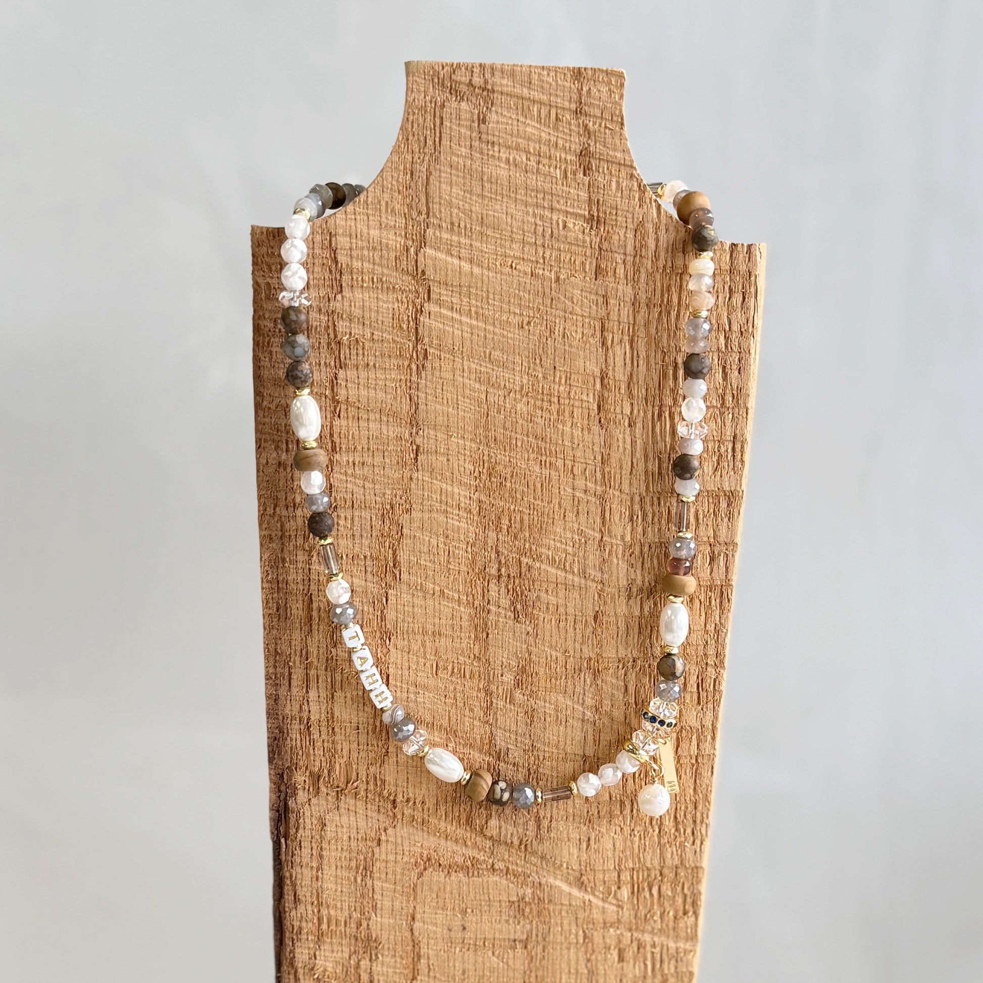 Build Your Story Gemstone Necklace Neutral Version