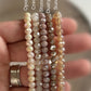 Neutral Mix - color options for the Personalized Crystal Stack Bracelets with Engraved wording