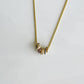 Slide Birthstone Necklace - a gold necklace with birthstone rondelles 