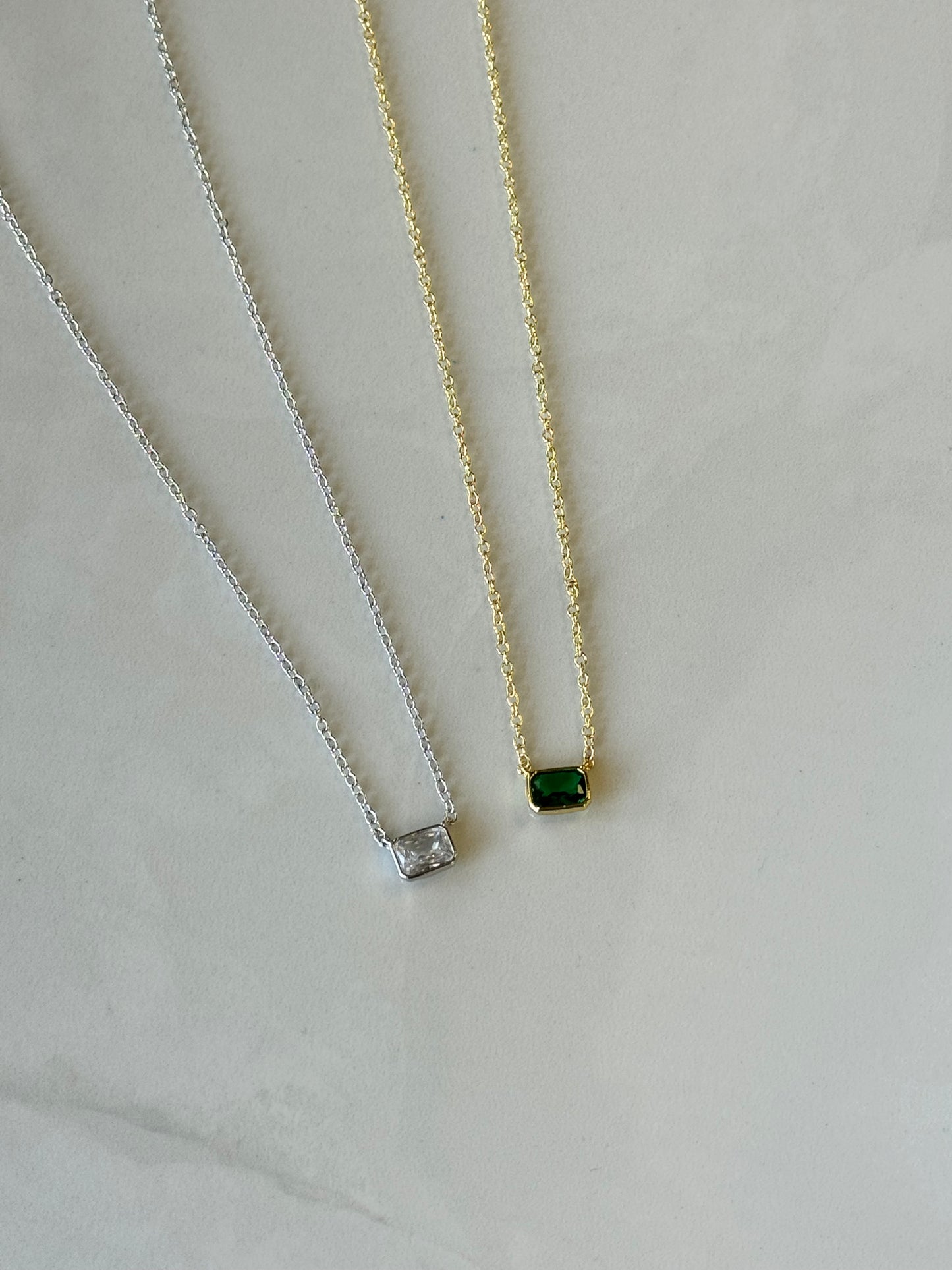 Simplistic CZ Layering Necklace