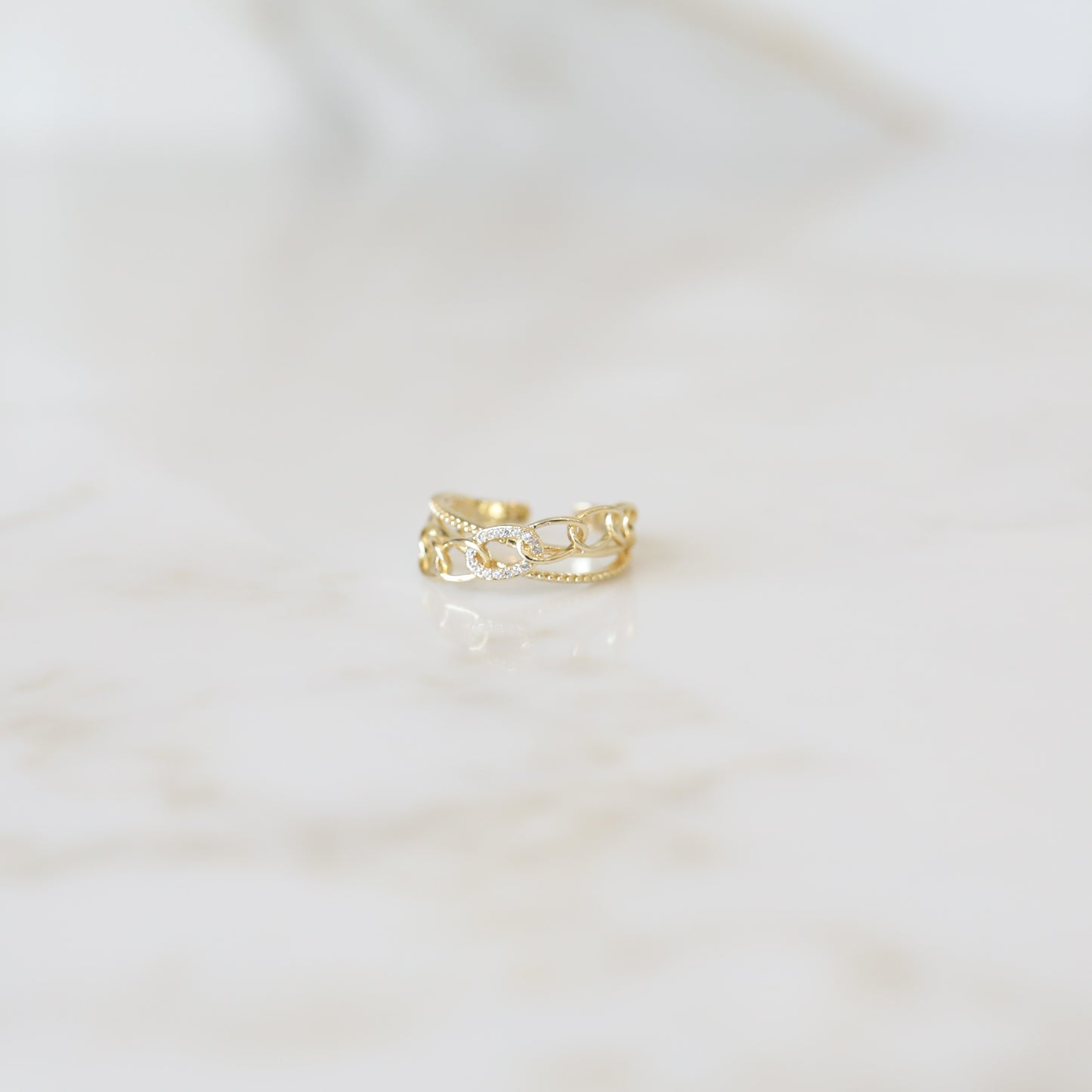 Chain Link Ring | CZ
