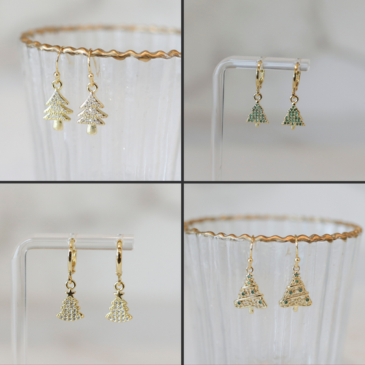 Christmas Tree Charm Earrings