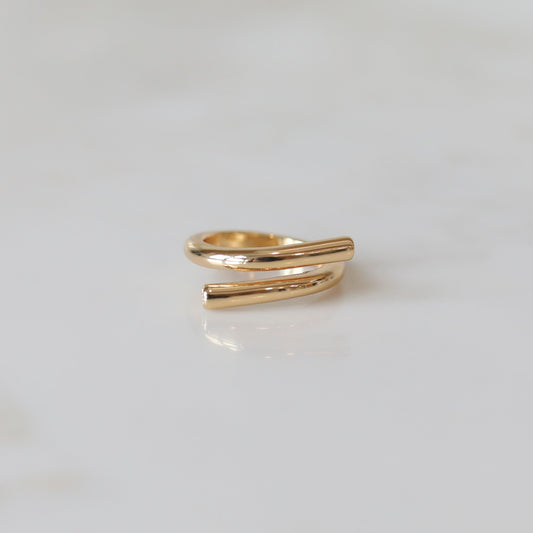 This trendy Minimalist Ring is a modern twist on a simple gold statement ring