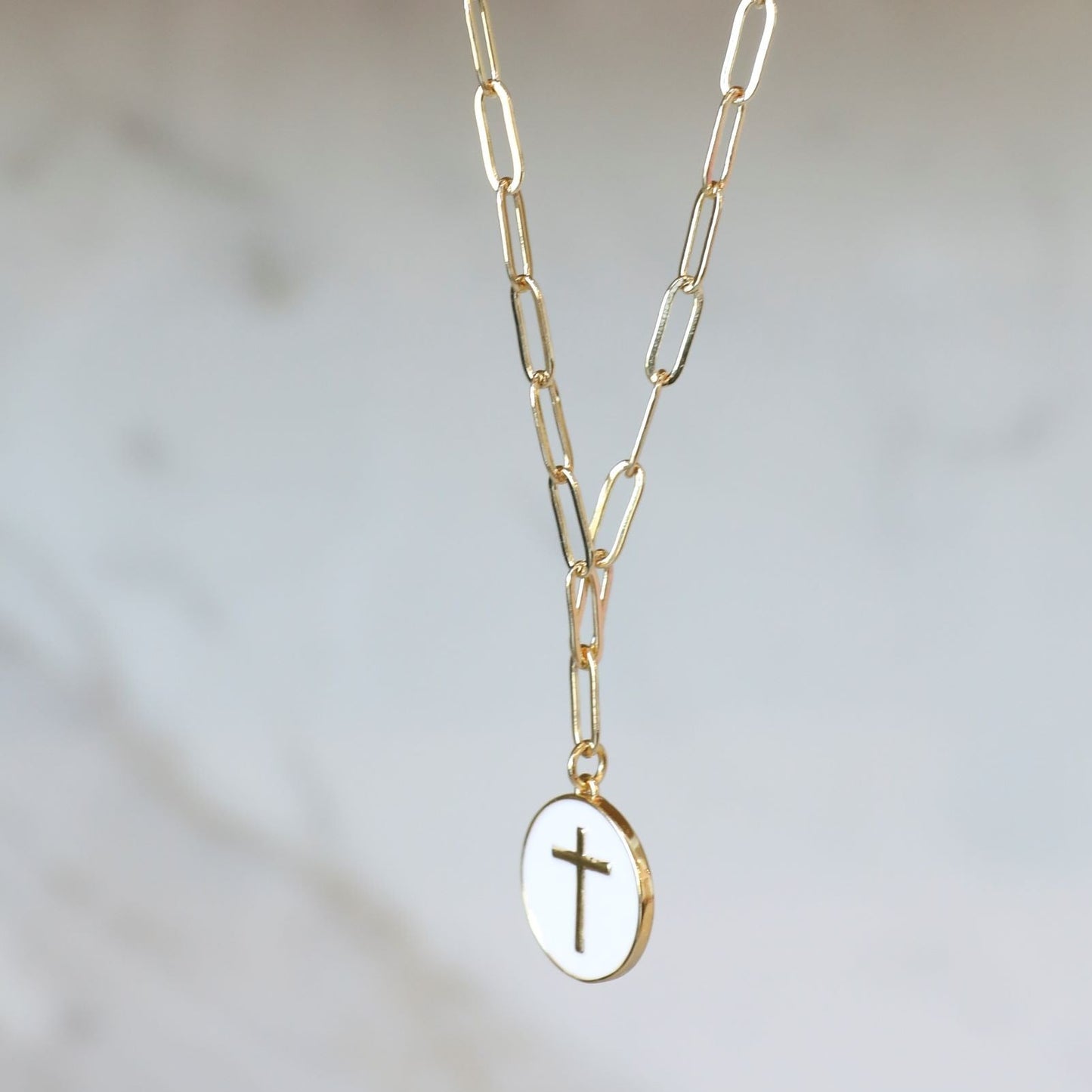 Vibrant Enamel Cross Pendant Necklace