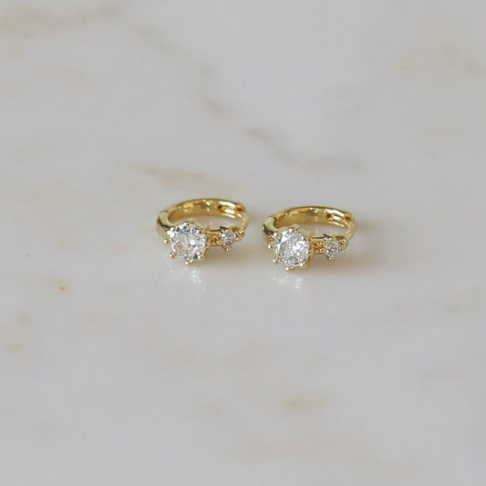 Mini CZ Huggie Hoops