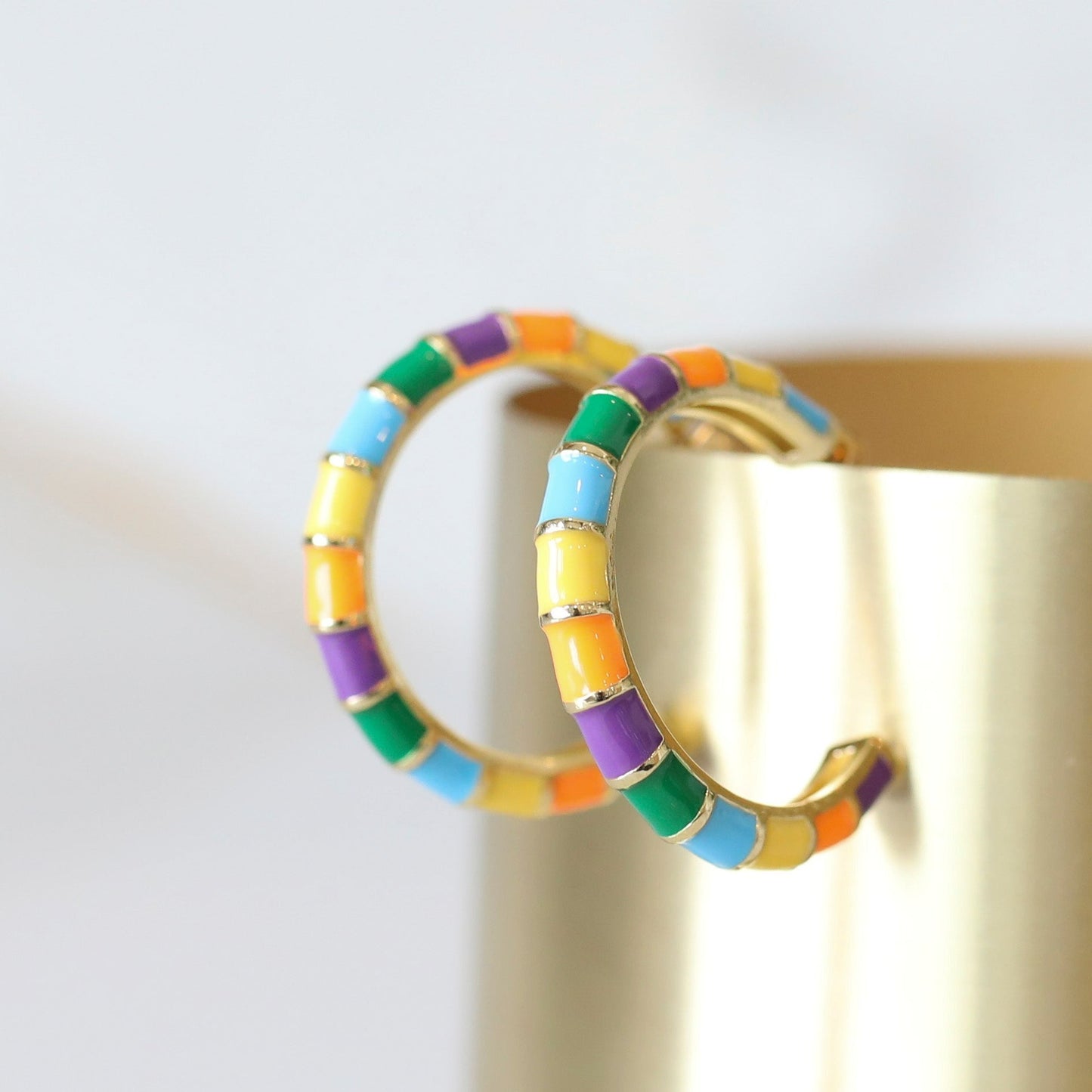 Fiesta Friday Enamel Hoops