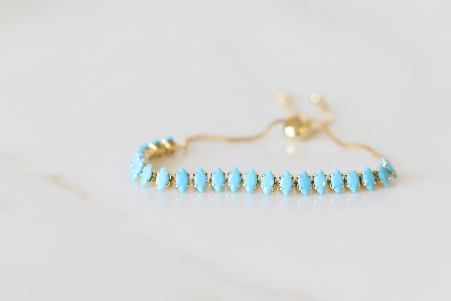 CZ Crystal Slide Bracelet available in Turquoise