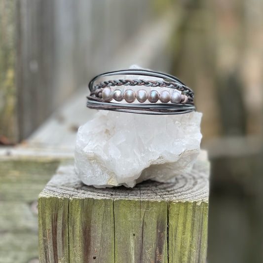 Harmony Braided Bracelet - Fresh Water Pearls
