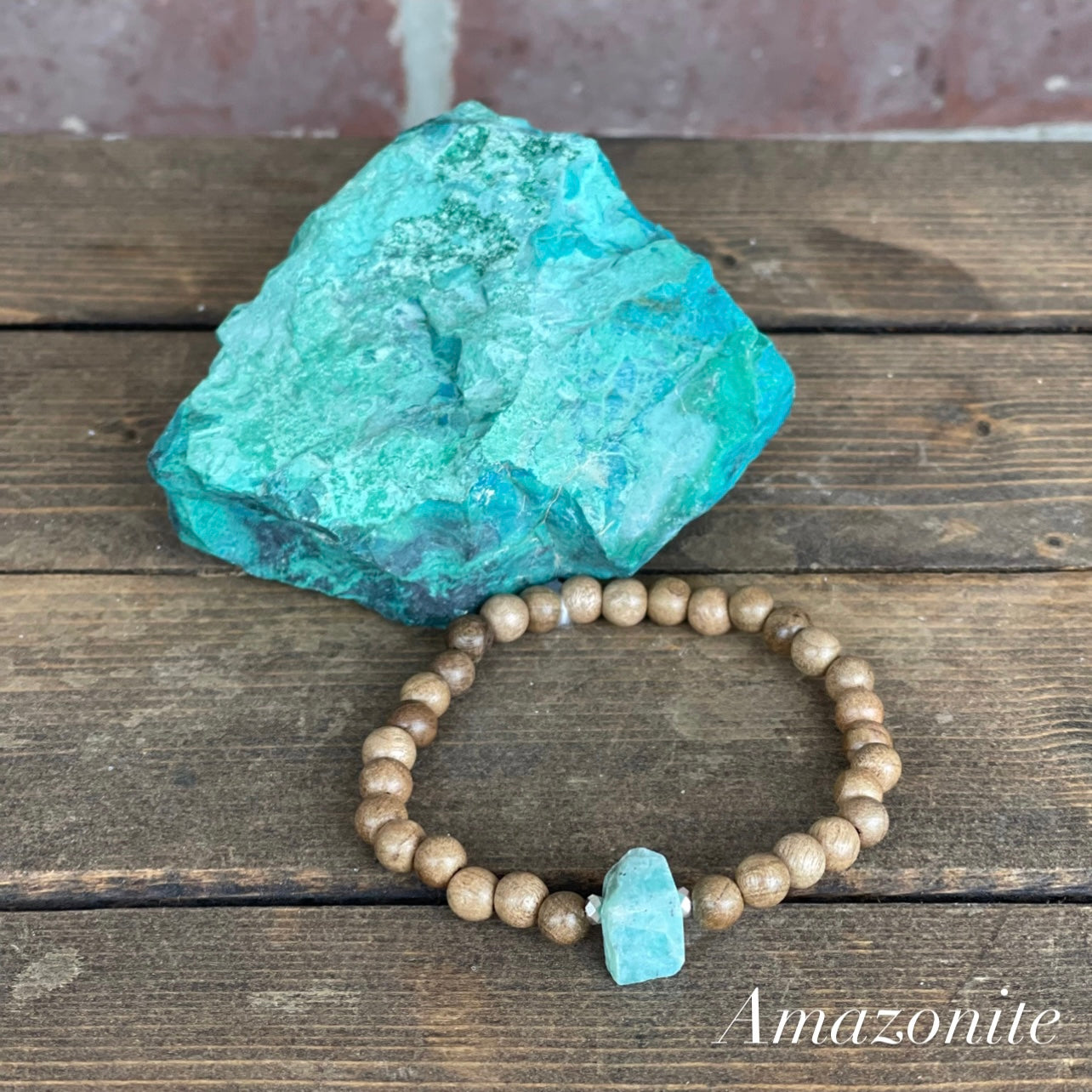 Raw Beauty Bracelets for Littles made with Raw Gemstones - Amazonite