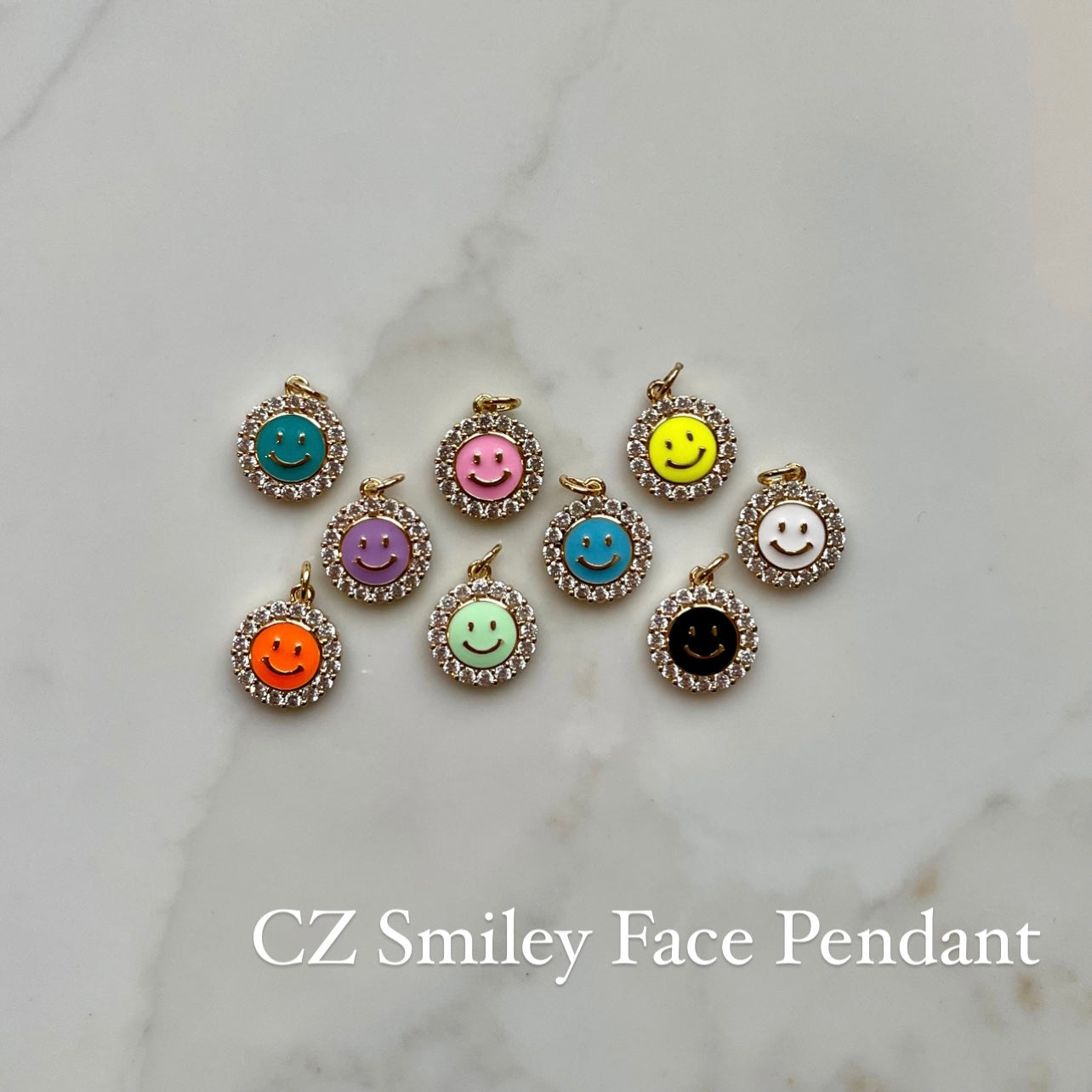 CZ Smiley Face Pendant for the Necklace Kit