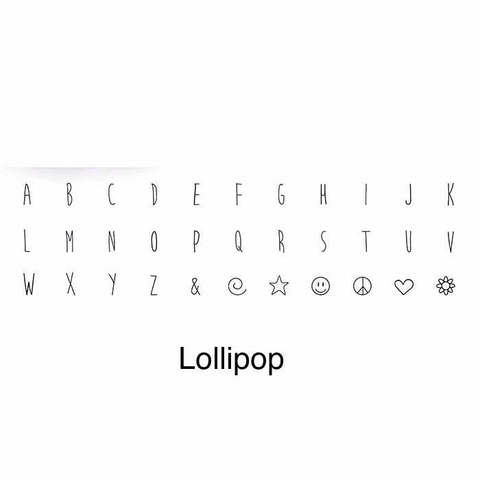 Personalized Horizontal Bar Necklace Lollipop Font