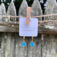 Mini Enamel Smiley Face Hoop Earrings - Blue