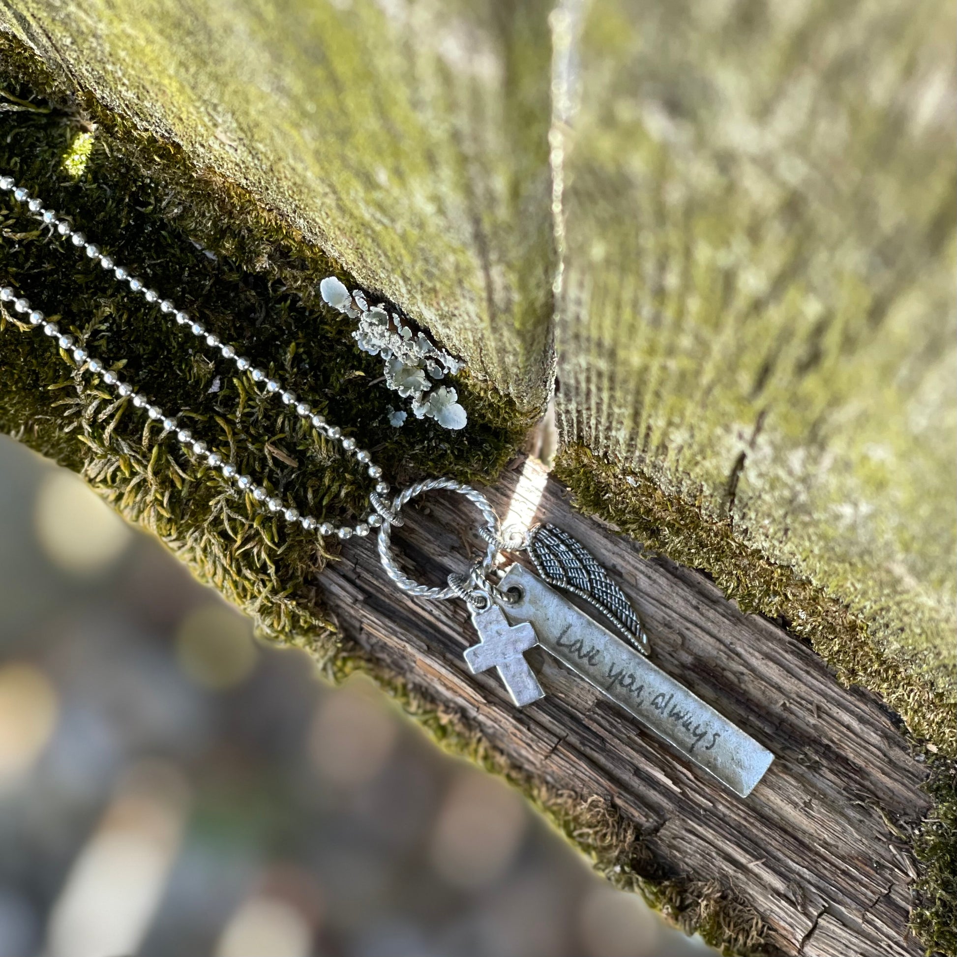 Handwriting Faith Charm Necklace