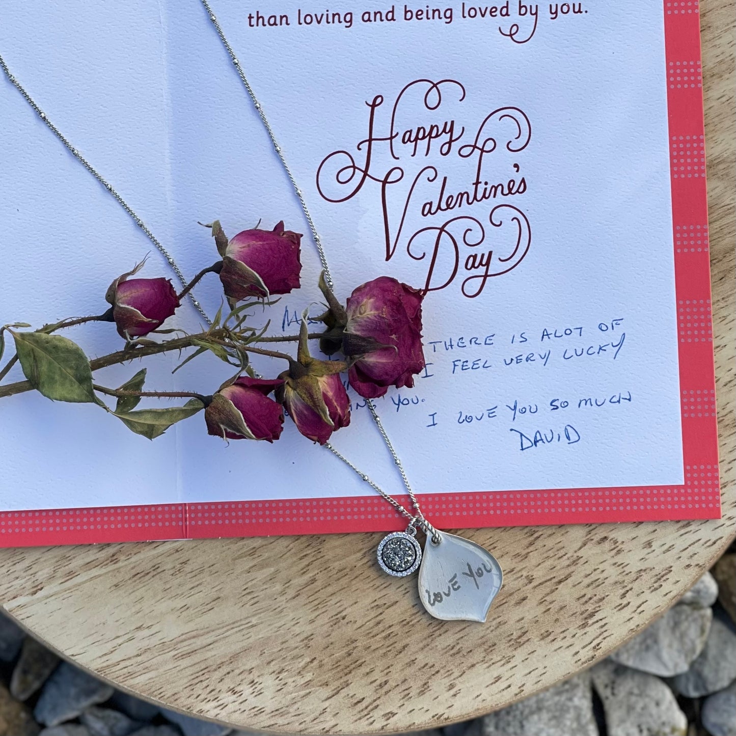 Handwriting Marrakesh + Druzy Necklace