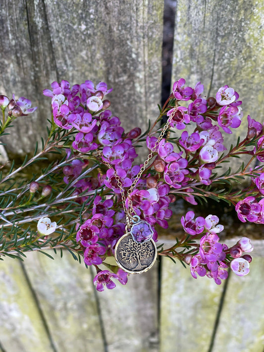 Memory Flower Tree of Life Necklace