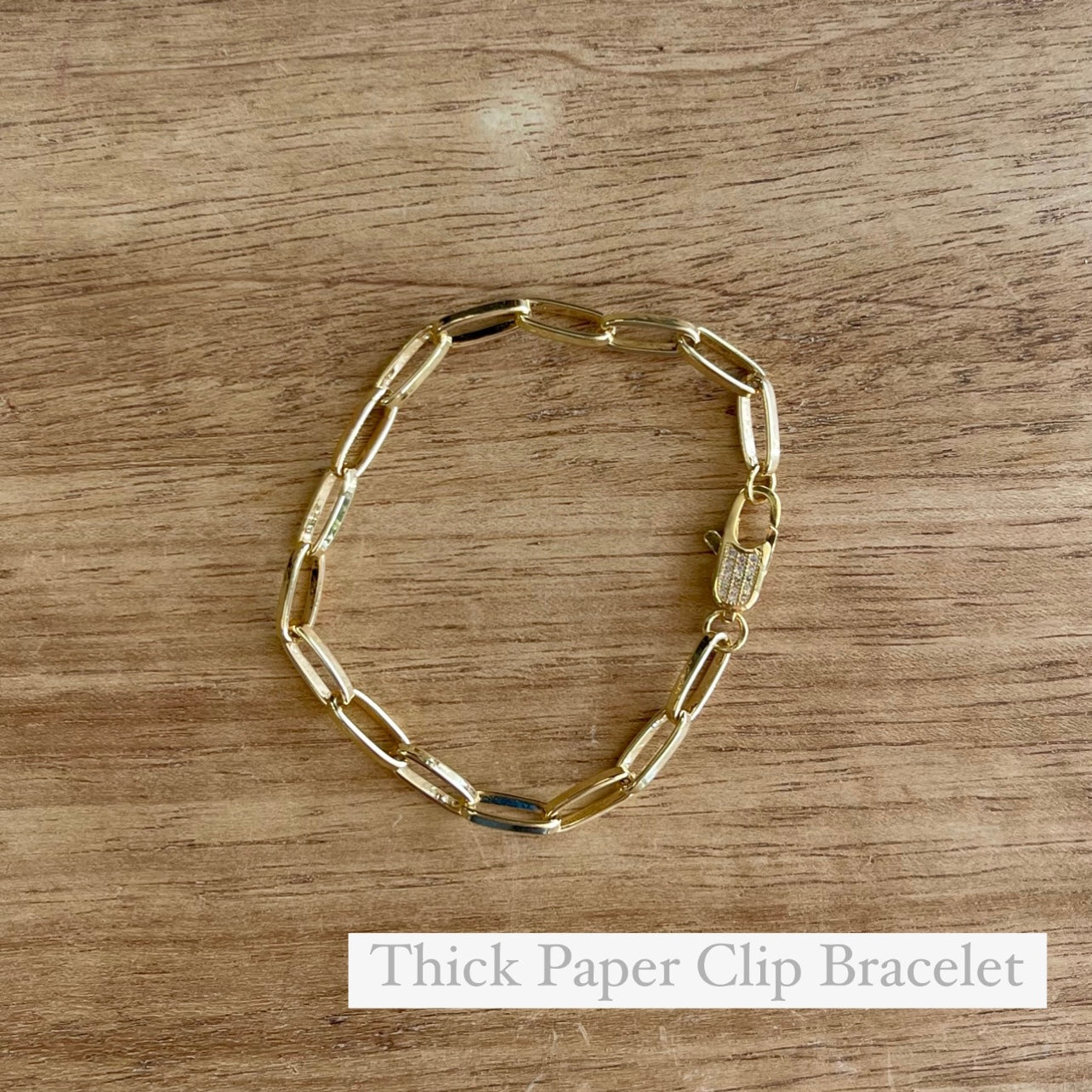 Thick Paper Clip Bracelet