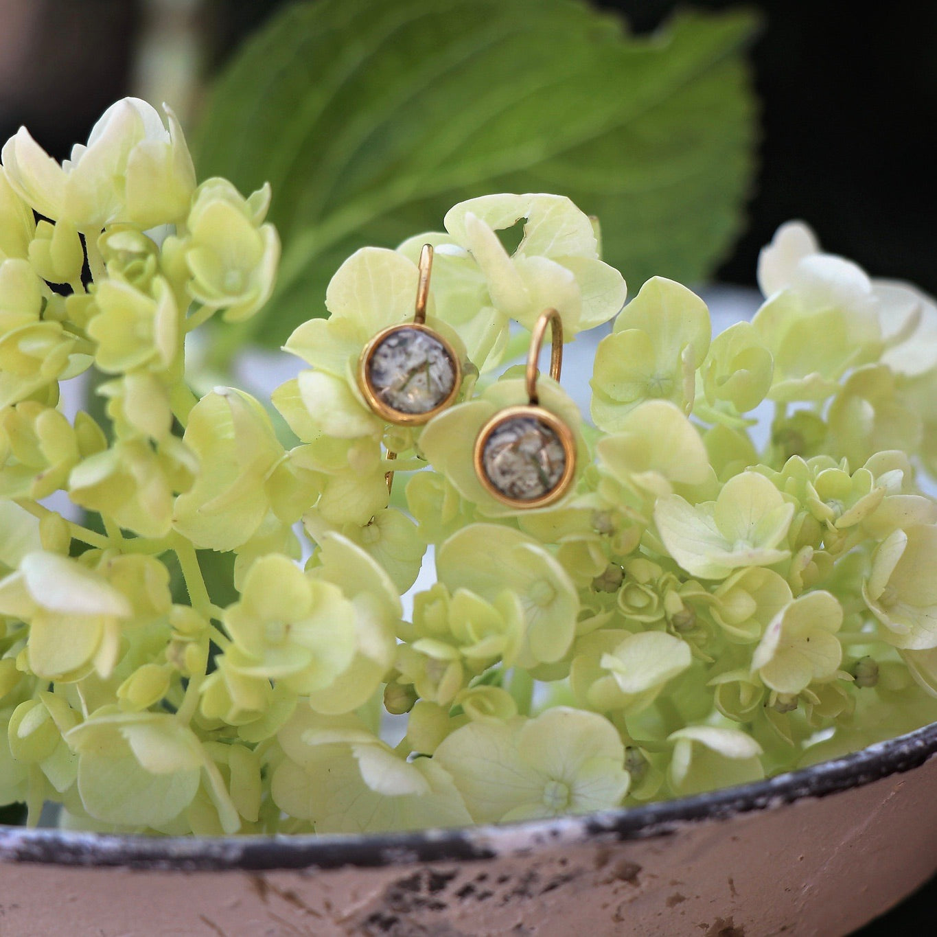 Memory Flowers Itsy Round Earrings