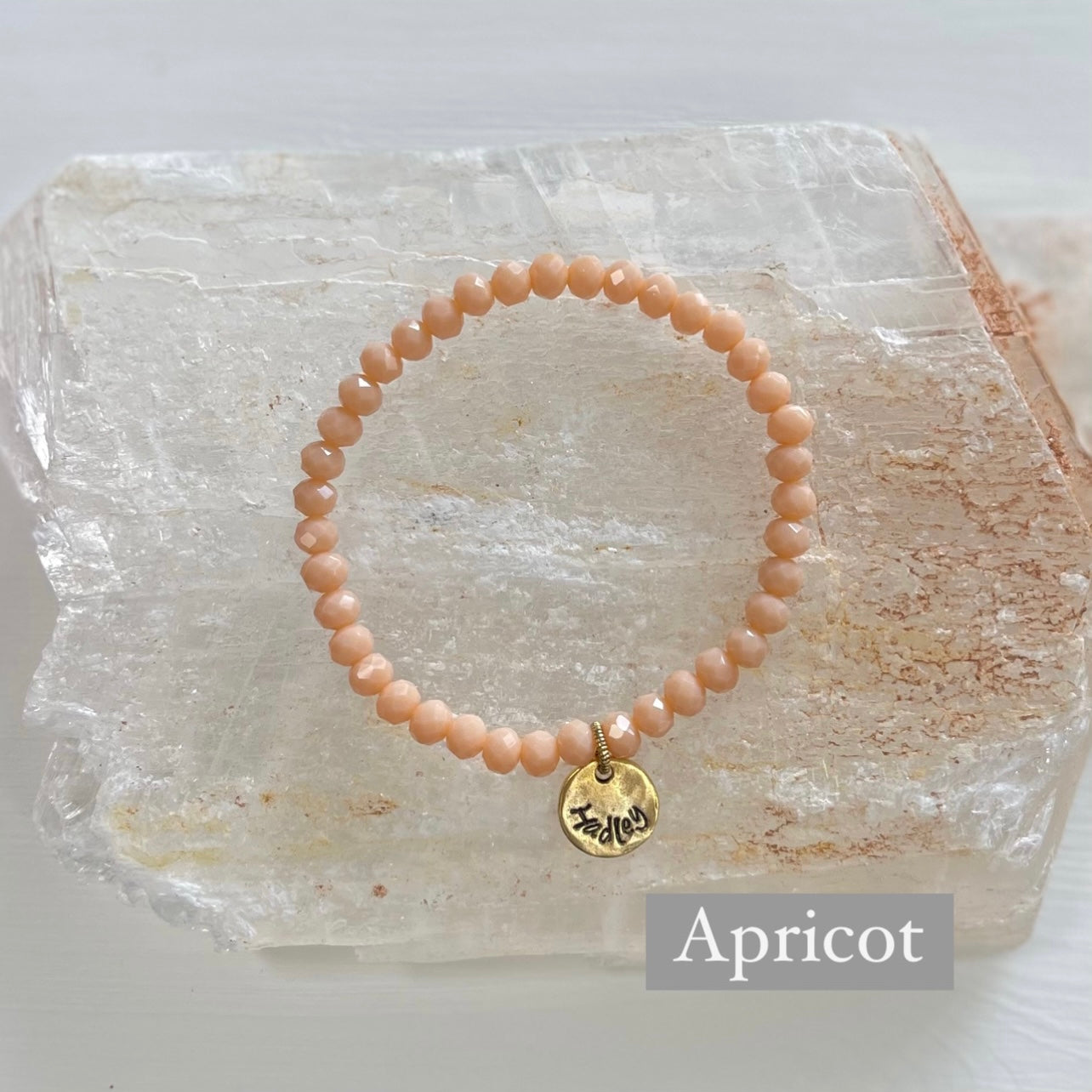 Personalized Crystal Stack Apricot