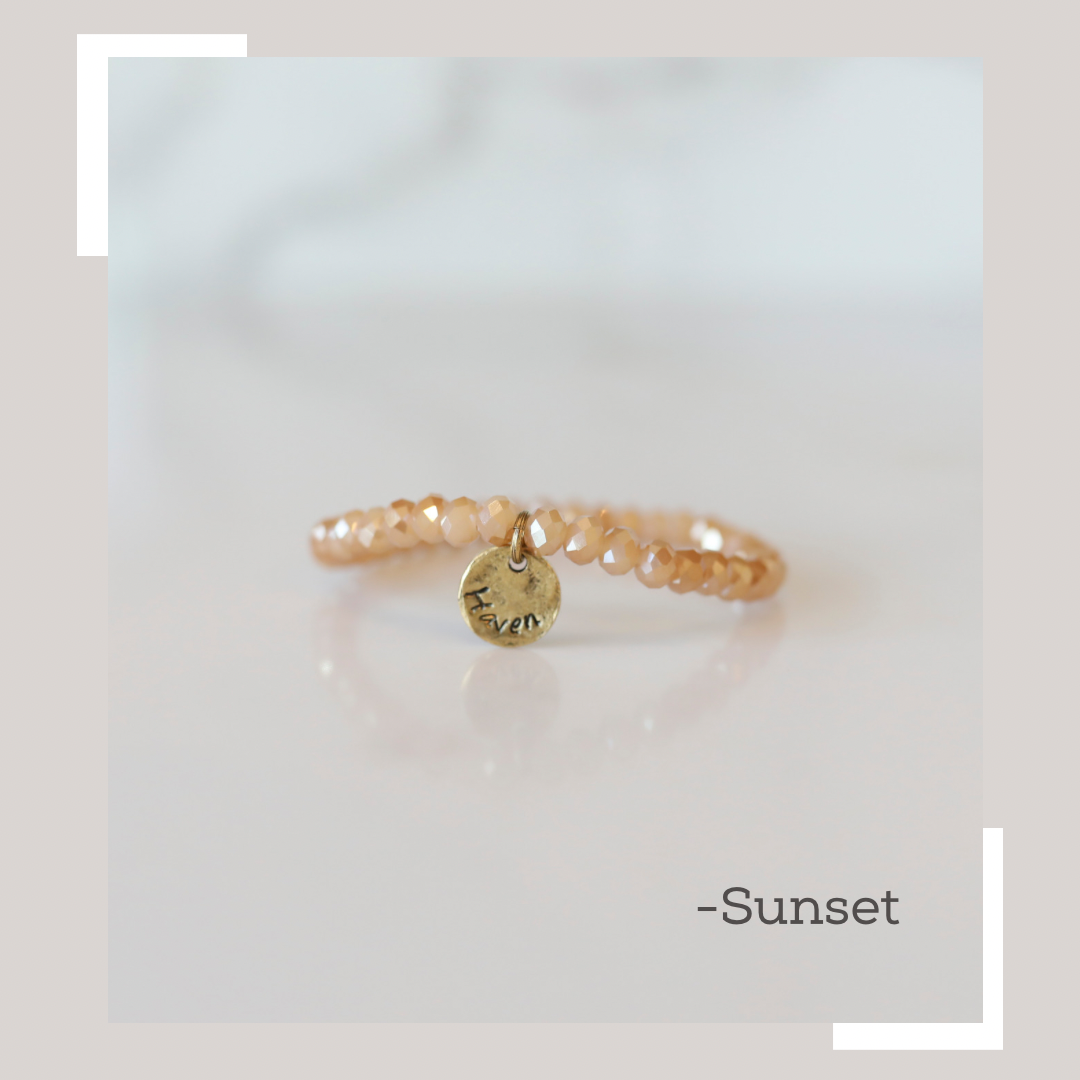 Personalized Crystal Stack in Sunset