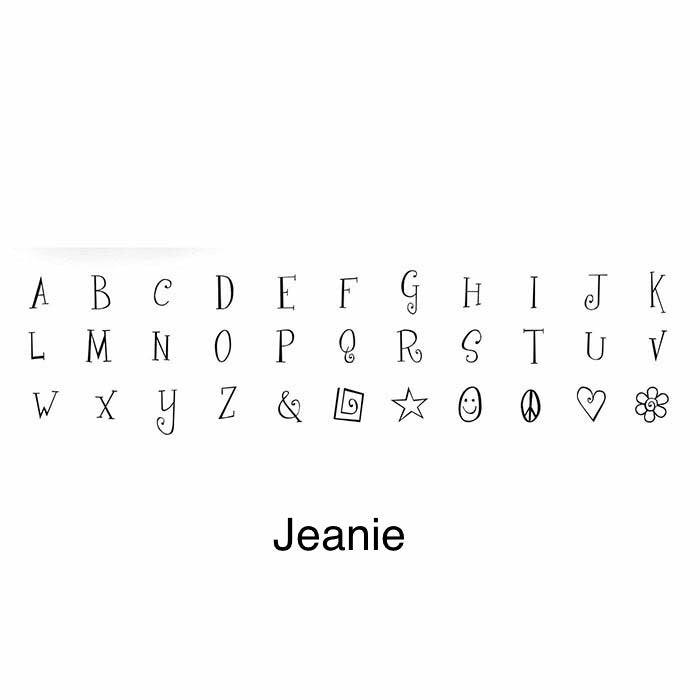 Personalized Horizontal Bar Necklace Jeanie Font