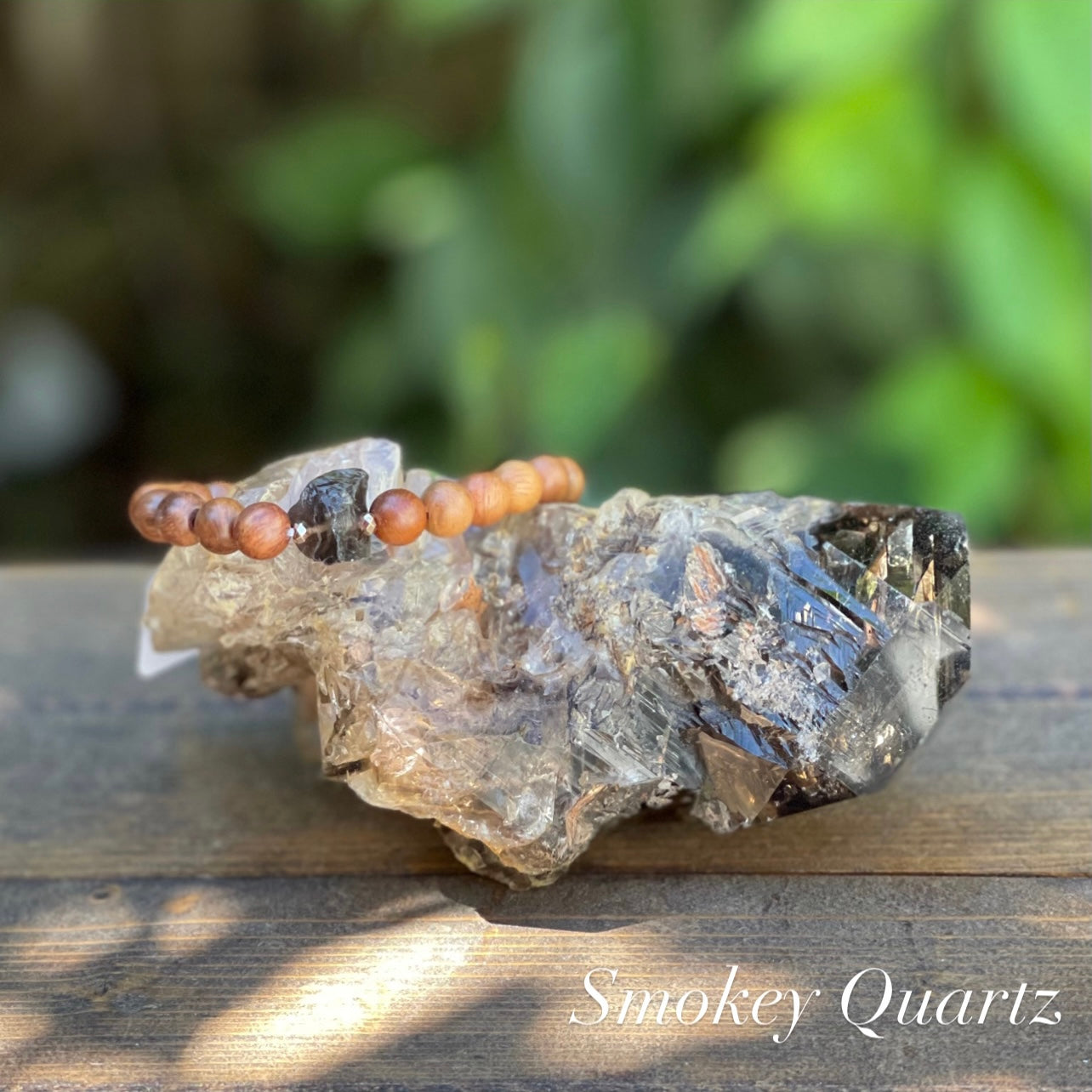 Raw Beauty Bracelet made with Raw Gemstones - Smokey Quartz