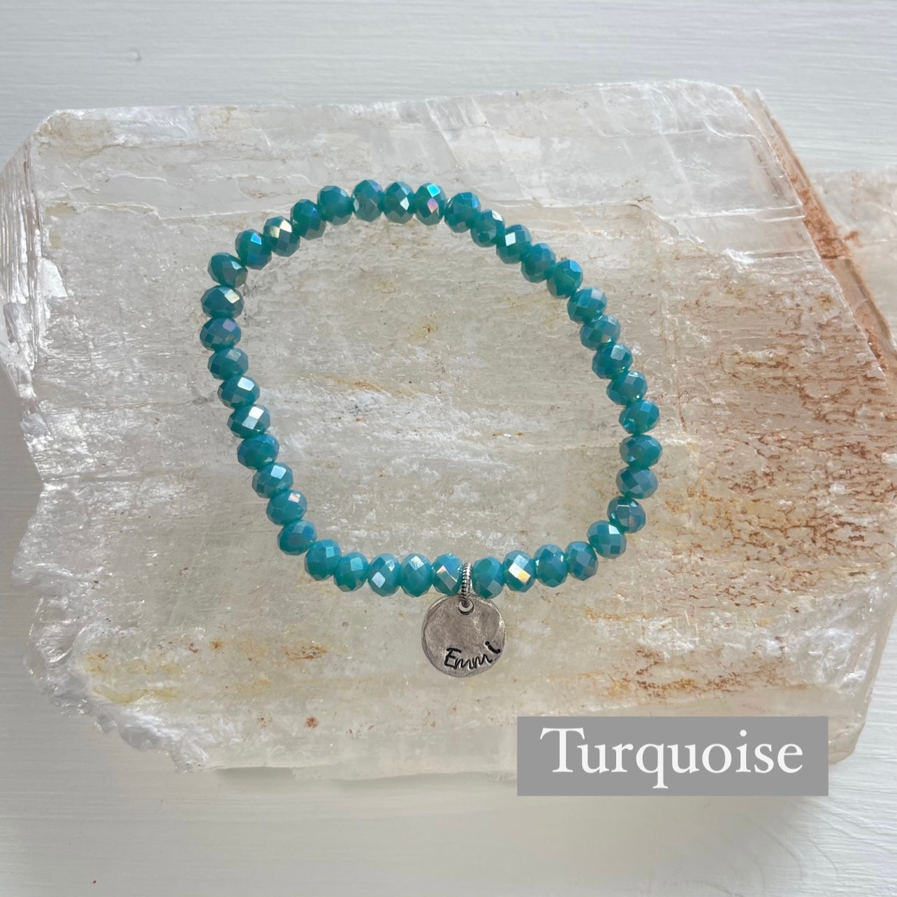 Personalized Crystal Stack Turquoise