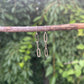 Paper Clip Earrings - Antique Silver with no Freshwater Pearls