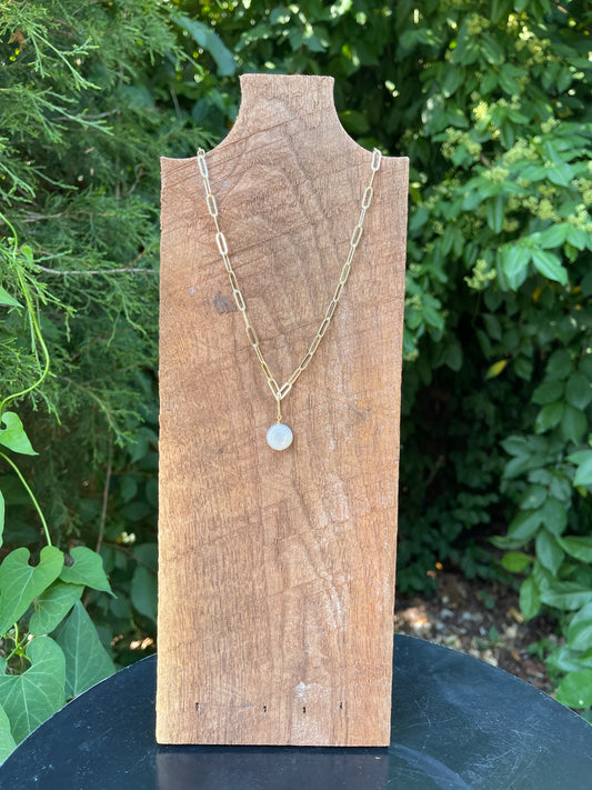 Patience and Strength Necklace with Freshwater Pearl