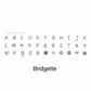Personalized Horizontal Bar Necklace Bridgette Font