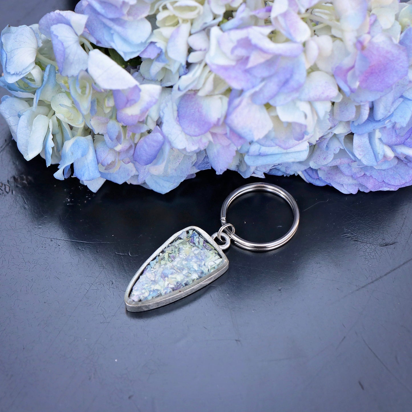 Memory Flower Shield Keychain