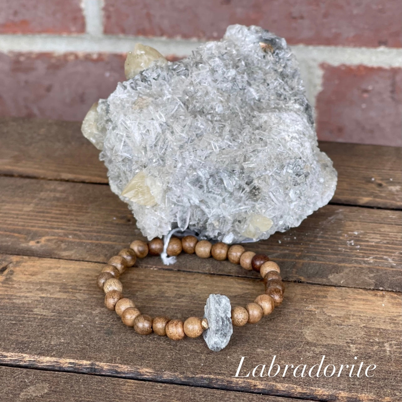 Raw Beauty Bracelets for Littles made with Raw Gemstones - Labradorite