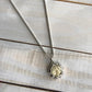 Memory Flower Small Ornate Necklace - Round Bezel